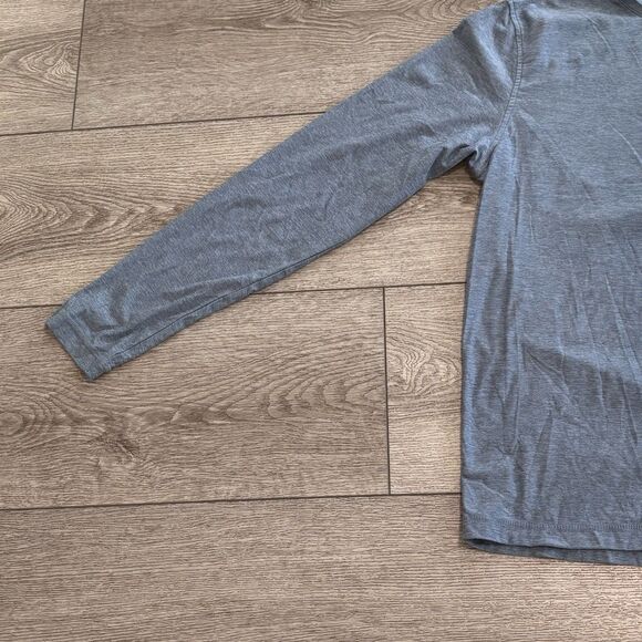 Vuori Strato Tech Shirt Mens Medium Blue Heather Performance Long Sleeve Casual - Picture 4 of 8